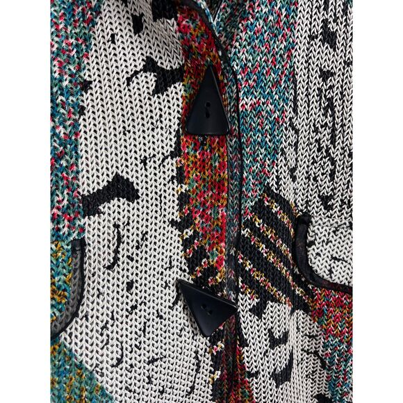 T&W Designs Women's Colorful Multicolor Two Button Blazer Jacket Size L - Picture 3 of 11